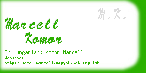 marcell komor business card